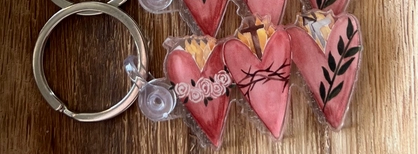 Three Hearts Key Chain