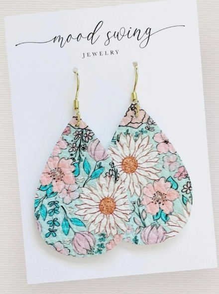 Leather Spring Daisy/Floral Dangle